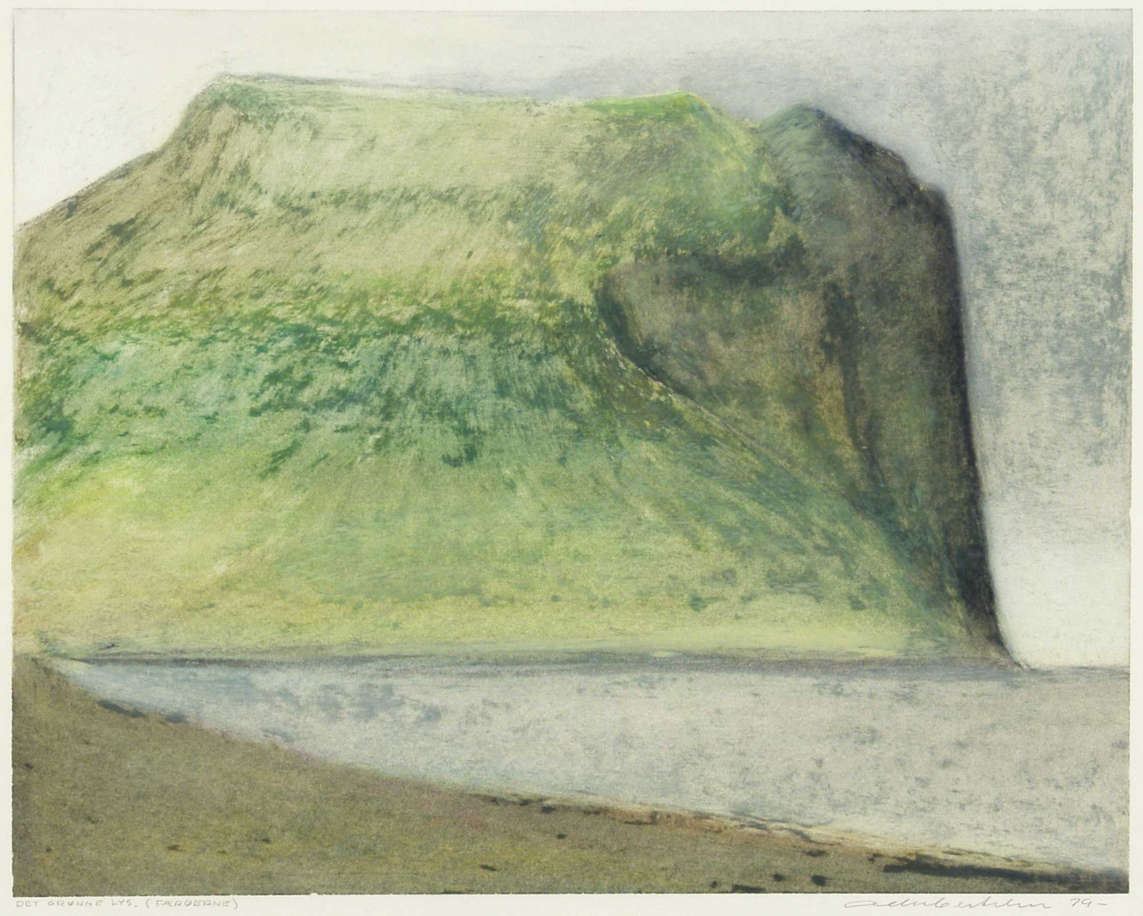 Maleri: Det grønne lys af Albert Bertelsen