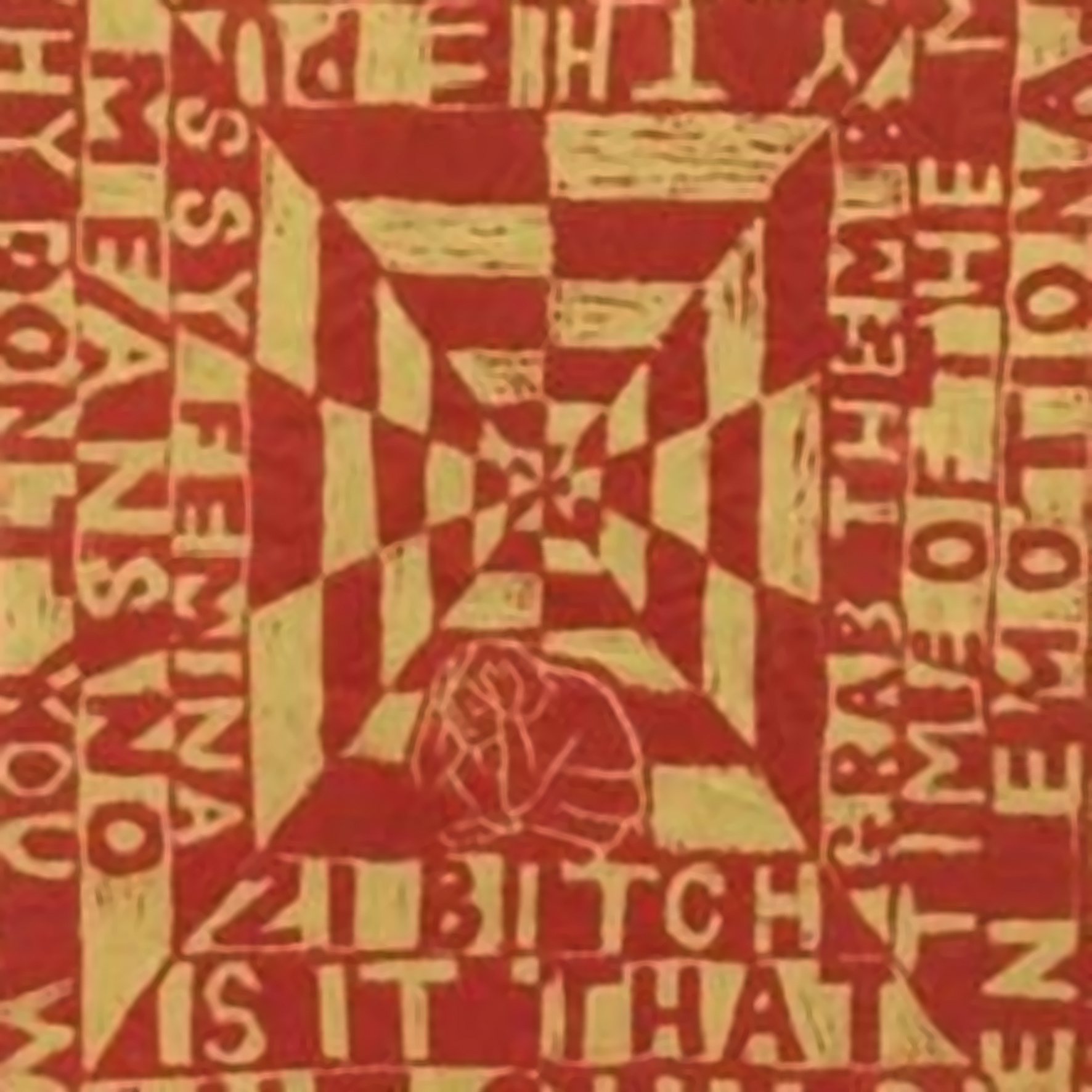 Johanne Jensen, Anti-rummelig, linoleumstryk, Holstebro Gymnasium